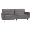 Austral 3 Seater Sofa | Black Colour Leg, Oyster Bay Colour Chevron Fabric